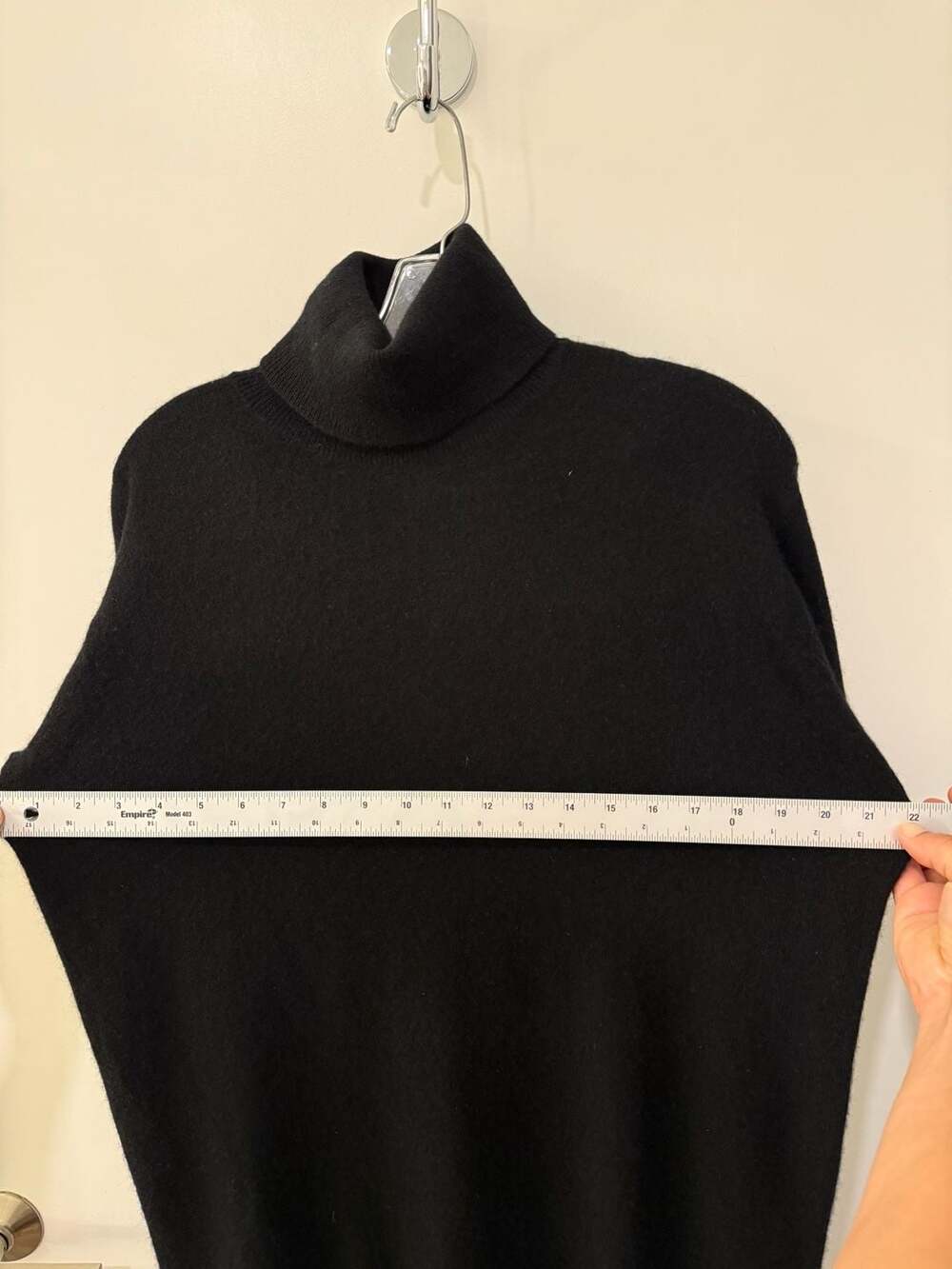 Aqua Cashmere Turtleneck Sweater Dress Black Size S VI0619 NWT - Picture 8 of 10